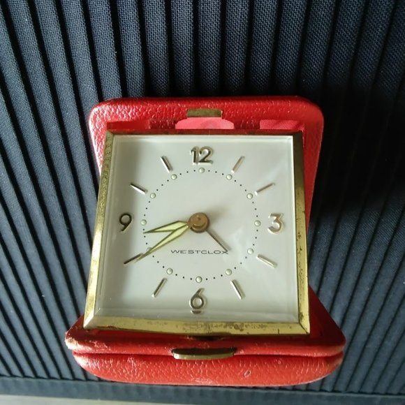 Westclox Other Vintage Westclox Folding Travel Alarm Clock Still
